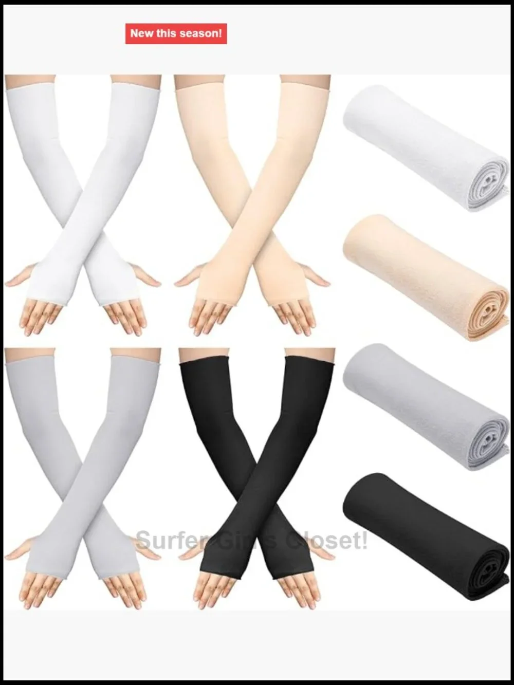UV Protection Fingerless Elbow Length Gloves for Driving Oversleeve